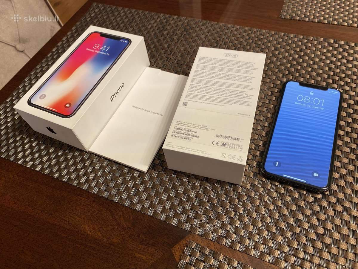 iPhone X 256 GB Space Gray, Naudotas, idealios būklės Komforto įranga Apple AUTOGARSAS.LT
