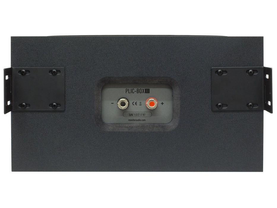 Monitor Audio PLIC-BOX II, korpusas skirtas automobiliniam žemų dažnių garsiakalbiui - jungtys