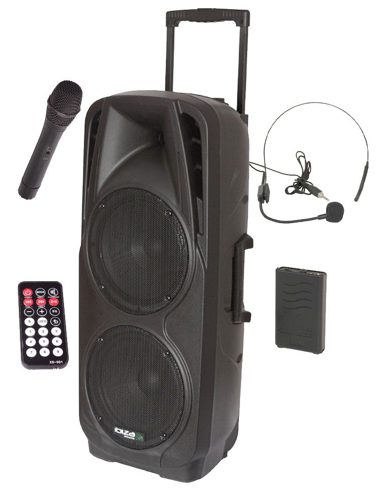 Nešiojama garso sistema Ibiza-Sound PORT225VHF-BT, MP3 / WMA / BLUETOOTH, 600W Kolonėlės Ibiza AUTOGARSAS.LT