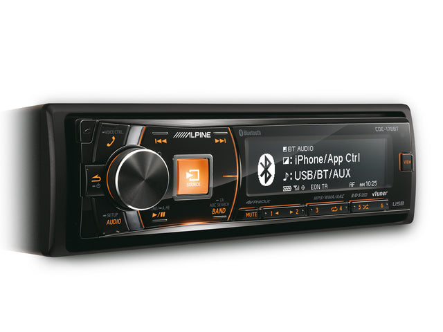 Magnetola automobiliui Alpine CDE-178BT, USB, AUX, BLUETOOTH, vTuner Magnetolos Alpine AUTOGARSAS.LT