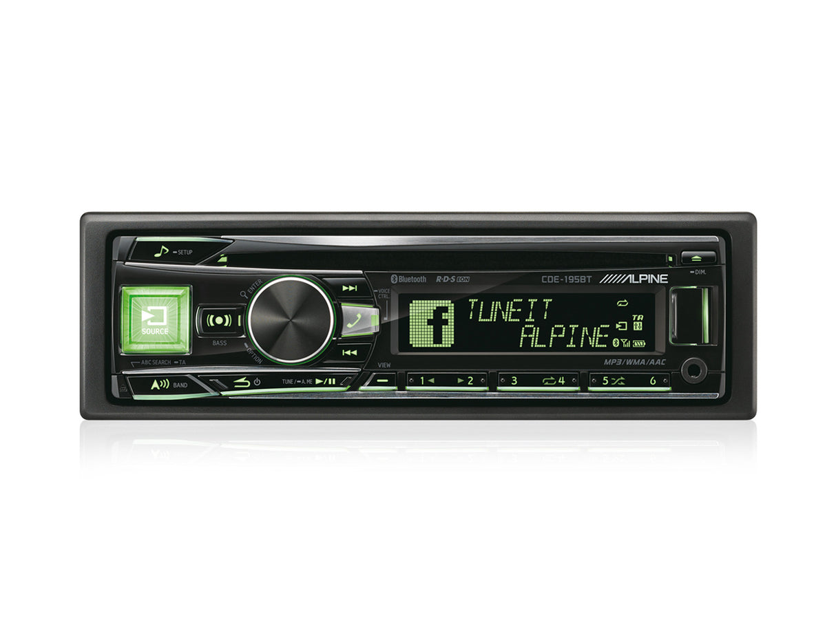 Magnetola automobiliui Alpine CDE-195BT, USB, AUX, BLUETOOTH, TuneIt App Magnetolos Alpine AUTOGARSAS.LT