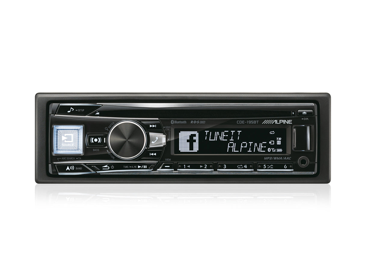 Magnetola automobiliui Alpine CDE-195BT, USB, AUX, BLUETOOTH, TuneIt App Magnetolos Alpine AUTOGARSAS.LT