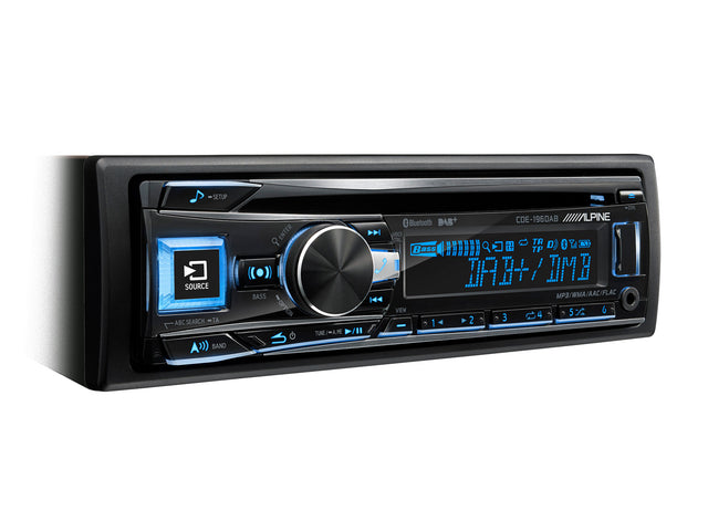 Magnetola automobiliui Alpine CDE-196DAB, USB, AUX, BLUETOOTH, DAB+ Magnetolos Alpine AUTOGARSAS.LT