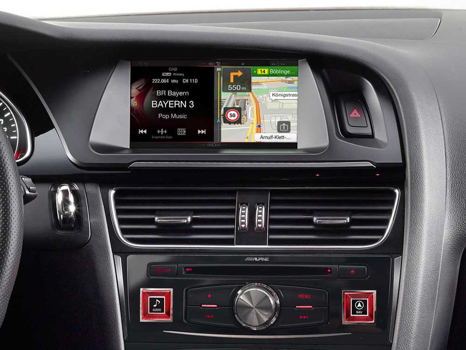 Navigacinė sistema Alpine X701D-A4, skirta Audi A4/A5 GPS navigacija Alpine AUTOGARSAS.LT
