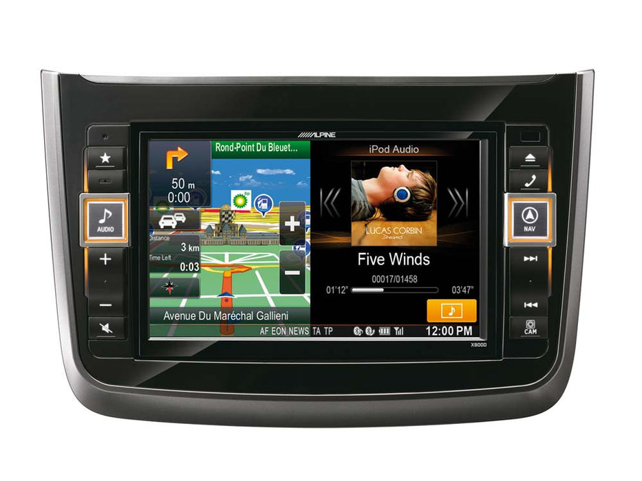 Navigacinė sistema Alpine X800D-V, skirta Benz Vito V639 ir Viano W639 GPS navigacija Alpine AUTOGARSAS.LT