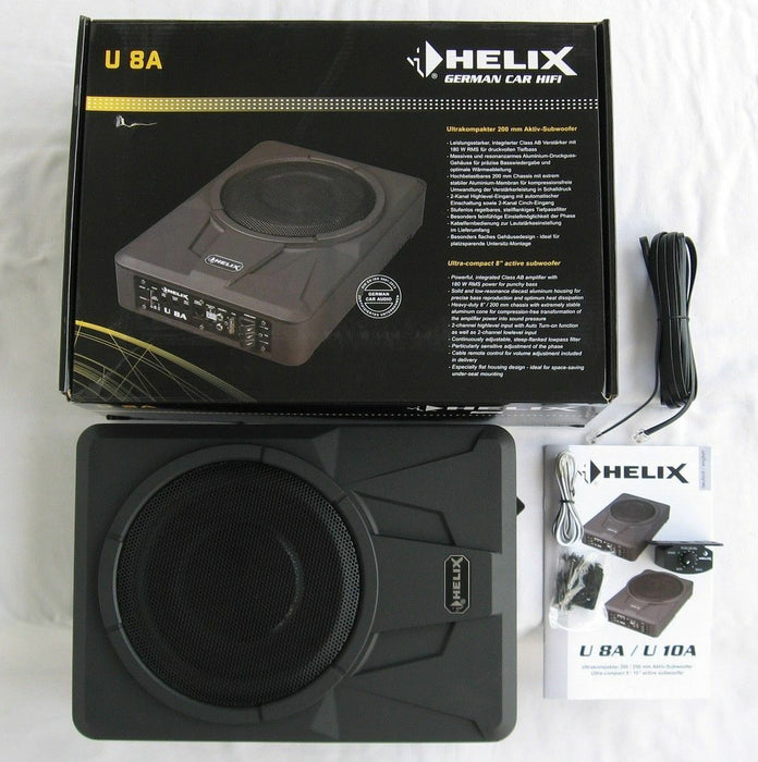 Aktyvus žemų dažnių garsiakalbis dėžėje Helix U 8A, 360W Garsiakalbiai Helix AUTOGARSAS.LT