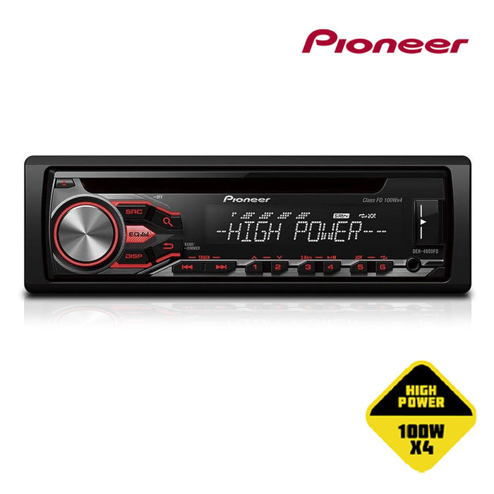 Magnetola automobiliui Pioneer DEH-4800FD 4x100W, CD, USB, AUX Magnetolos Pioneer AUTOGARSAS.LT