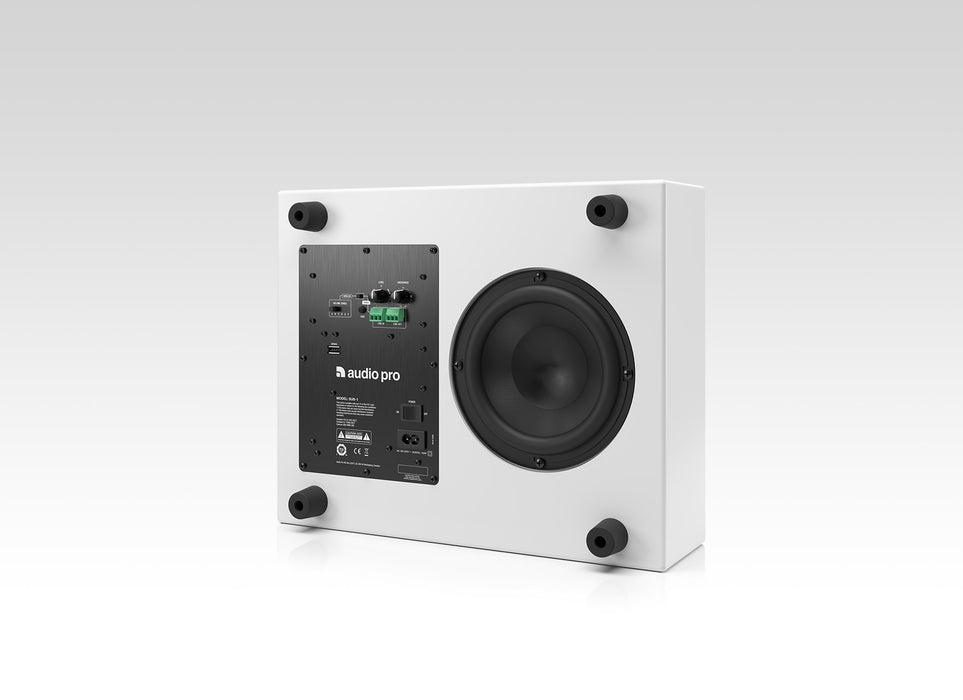 Audio Pro SUB-1 Wireless, belaidė žemų dažnių garso kolonėlė (įvairių spalvų) - galas
