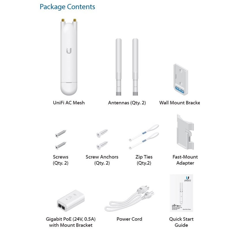 UBIQUITI UniFi AC Mesh (UAP-AC-M), tinklo įranga