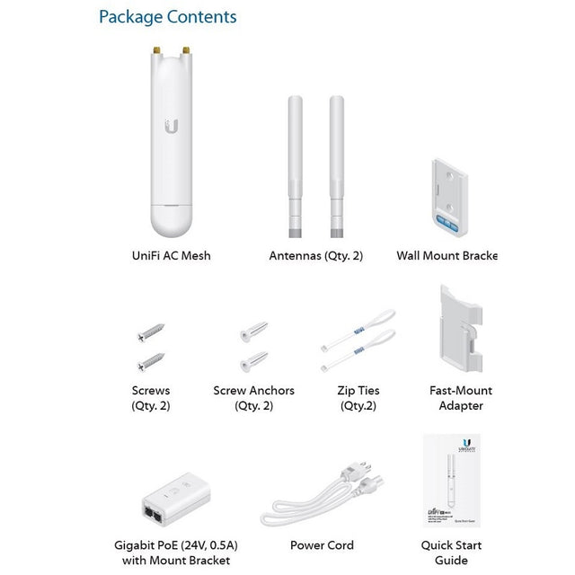 UBIQUITI UniFi AC Mesh (UAP-AC-M), tinklo įranga