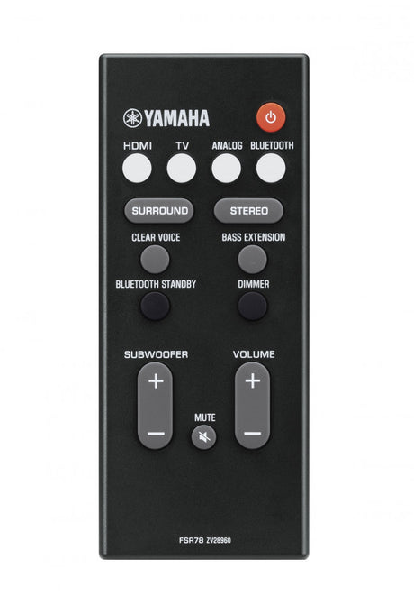 Yamaha YAS-207, Soundbaras su belaidžiu žemų dažnių garsiakalbiu - Pultelis